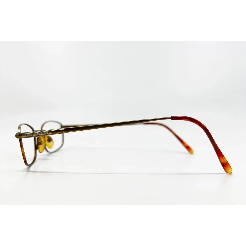 Syracuse Eyeglasses Frames Mens Brown Demi Oval Metal 50-18-135